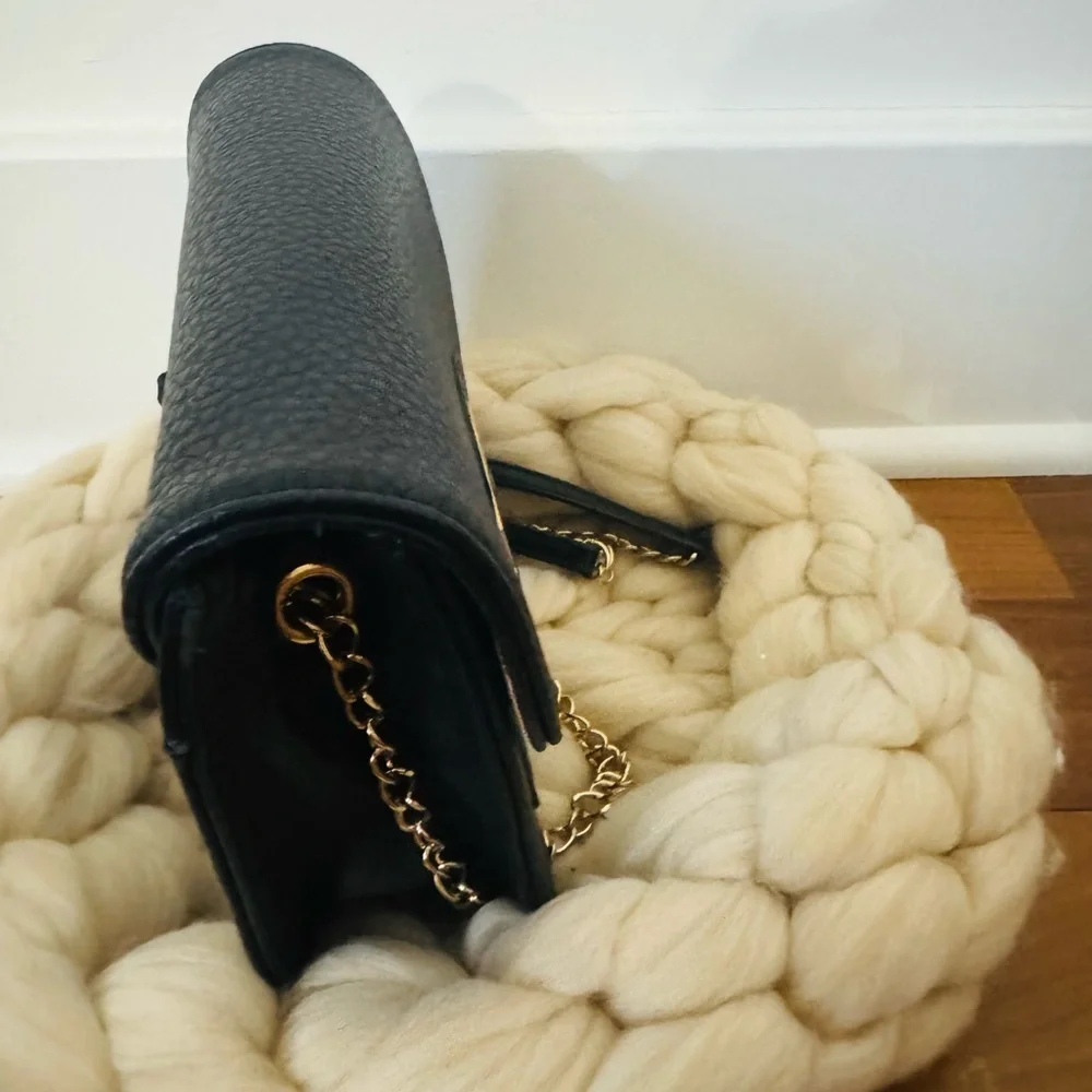 Inc Chic Black Bag with chain strap